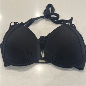 Black Halter Bikini Top